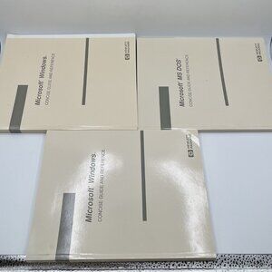 Vintage 90s Microsoft Windows 3.1 & MS-DOS Concise Guide Manuals HP Retro Set 3